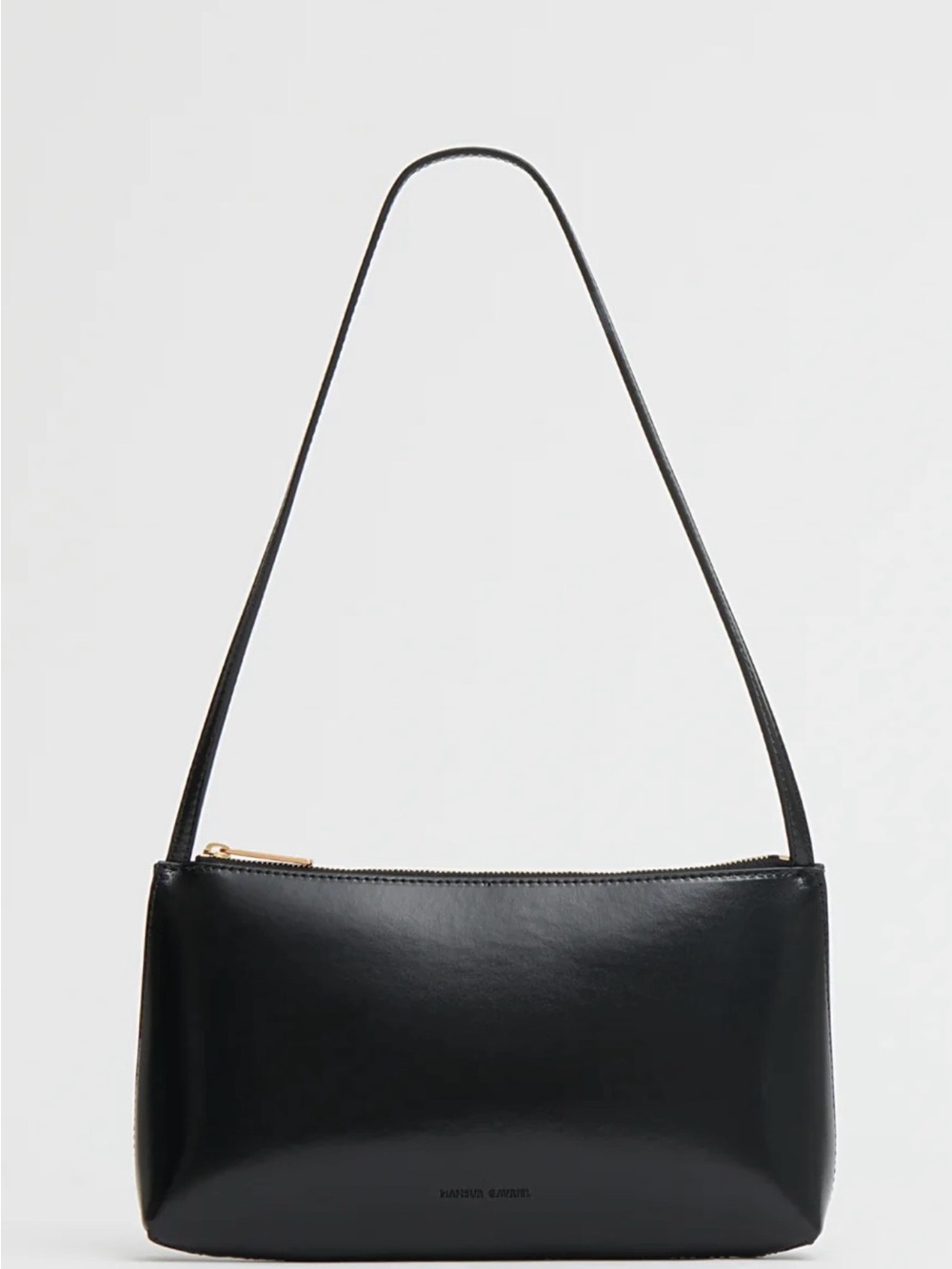 Mansur Gavriel Gaia Black Leather Shoulder Bag